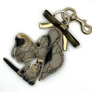 Gucci Guccioli Great Dane Ulysses Bag Charm Keychain Dog GG